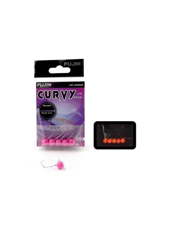 Fujin Curvy Pink Glow Jig Head