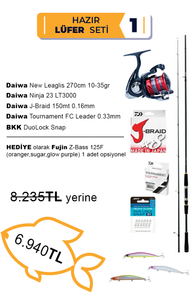 Hazır Lüfer Olta Takımı - Daiwa