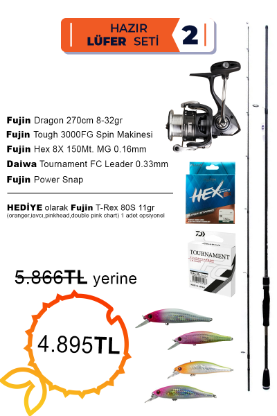 Hazır Lüfer Olta Takımı - Fujin